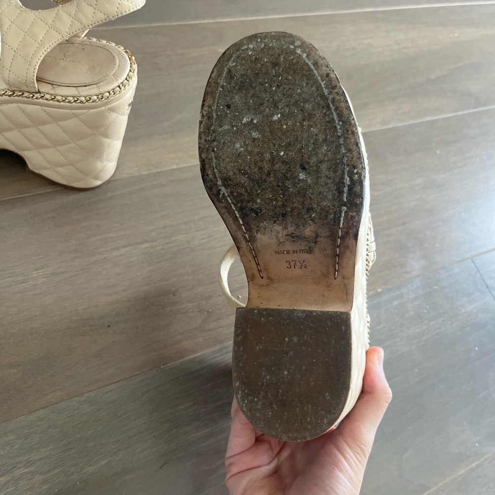 Chanel sandals leather braided - Picture 2 of 3